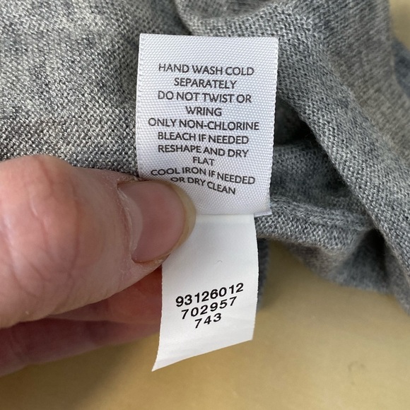 J. Jill Women Lightweight Wool Blend Asymmetric Tunic Top Gray Large L Lagenlook - Picture 8 of 8